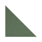 A solid dark green felt or fabric triangular wedge, shown on a plain white background.