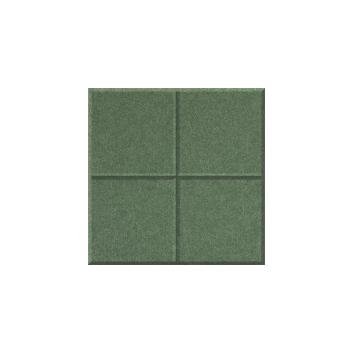 A square green textured panel with a four-quadrant grid pattern, shown against a plain white background.