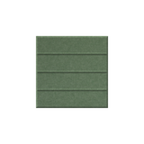 A square green textured tile or panel with horizontal grooved lines, centered on a plain white background.