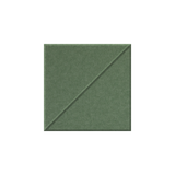 A square sage green textured tile or panel with a diagonal seam running from corner to corner, shown against a plain white background.