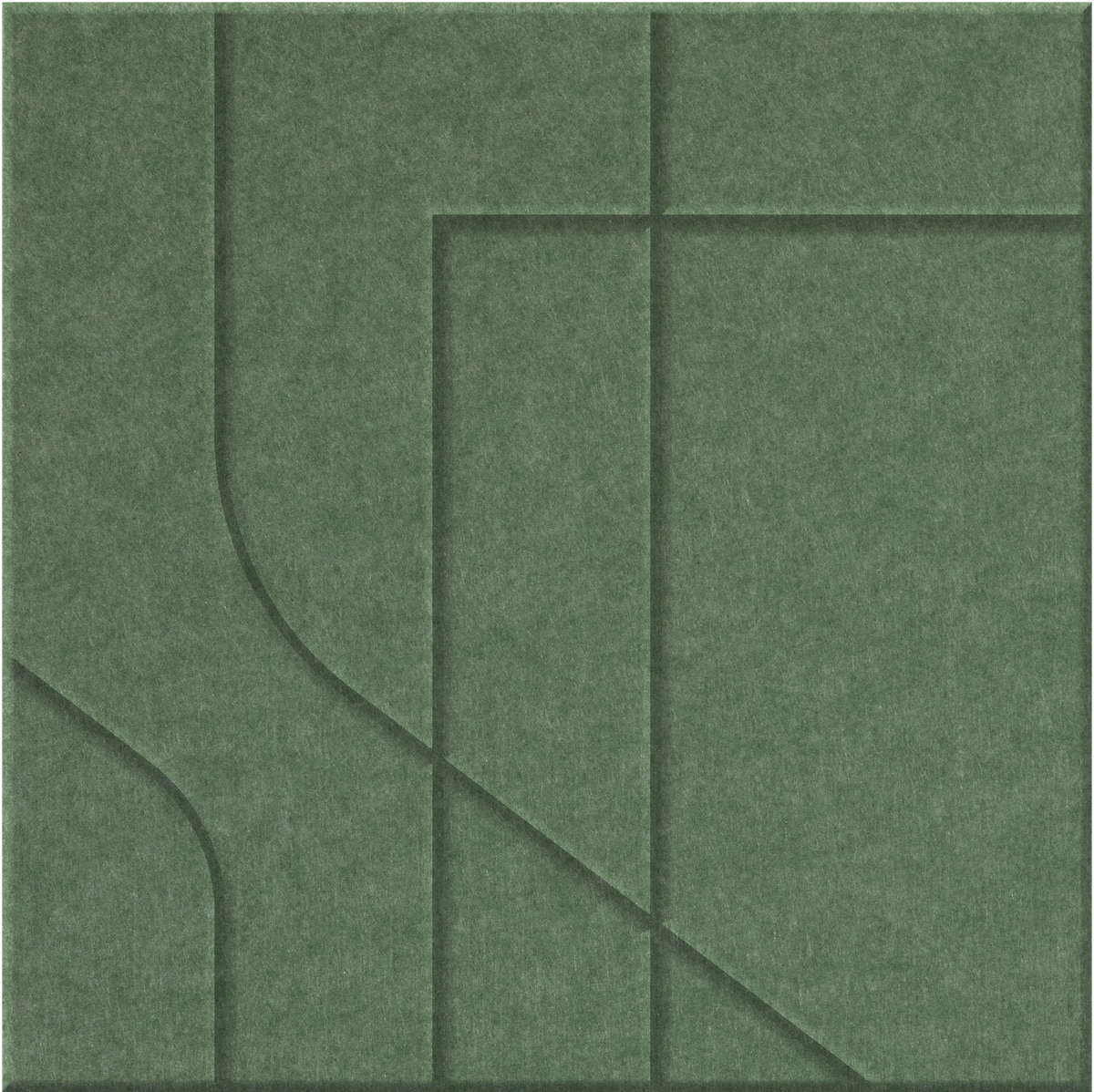 Palm 9mm Engraved Subway felt sample with offset stepped line grooves