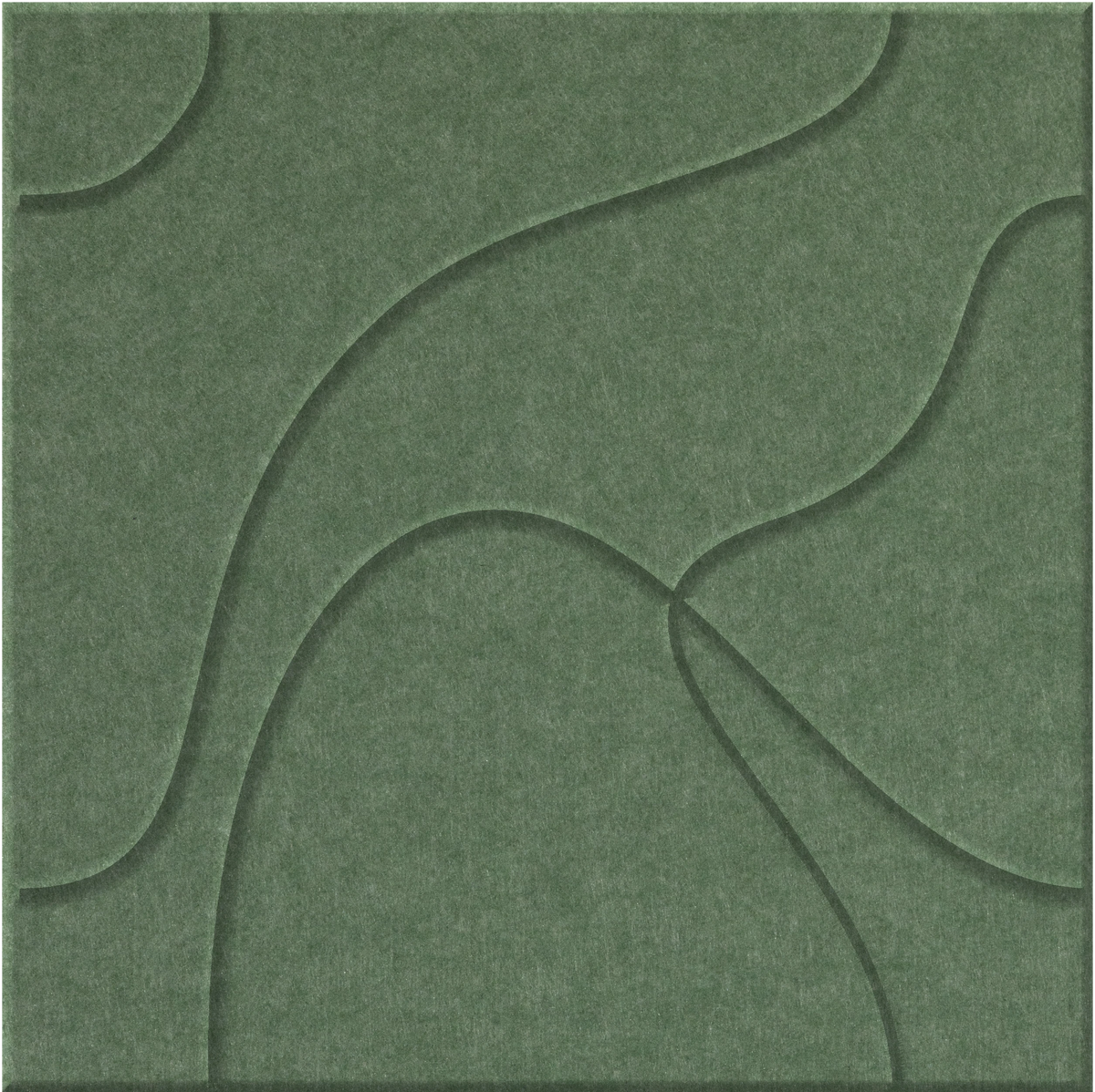 Palm 9mm Engraved Topo felt sample with flowing topographic line grooves