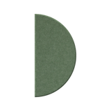 A green semi-circular felt pad or cushion shown against a plain white background.