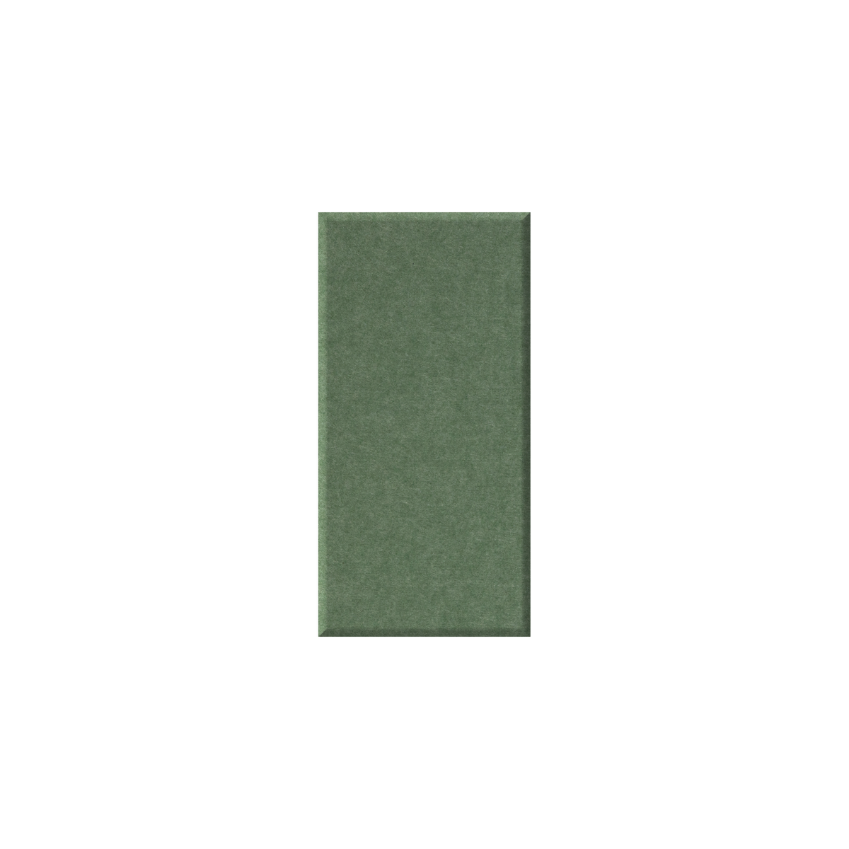 A vertical rectangular fabric swatch in a muted sage green color, centered on a plain white background.
