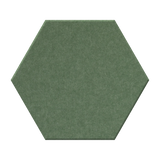 Green hexagon felt sheet on a white background. 