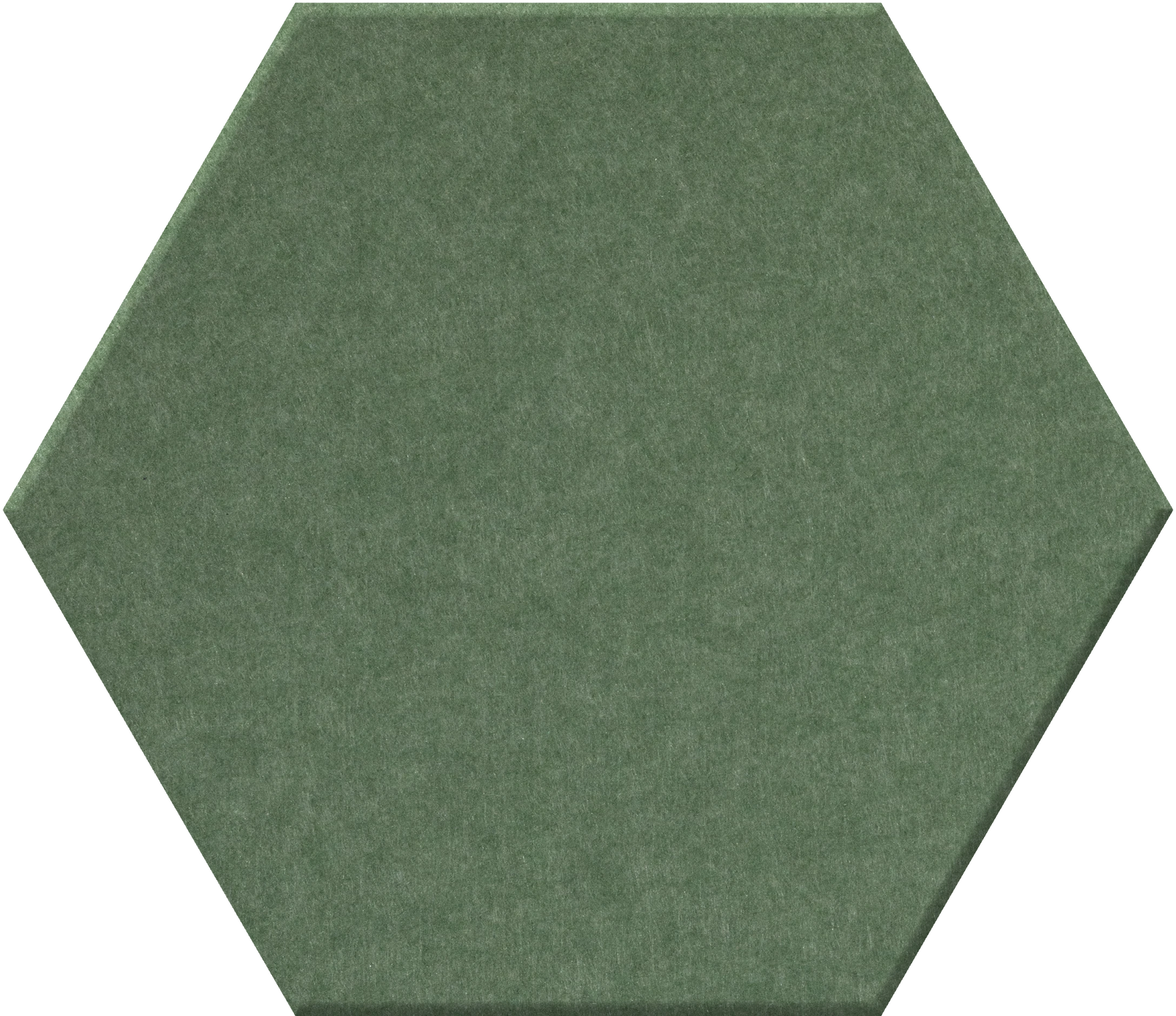 Green hexagonal tile with matte textured surface.