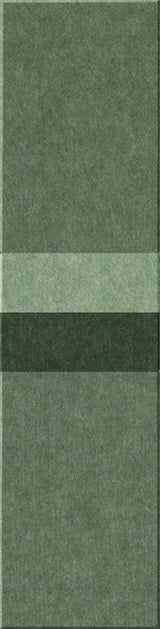 Four rectangular tiles in varying shades of green with textured surfaces arranged vertically.