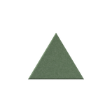 A solid green triangular color swatch centered on a plain white background.
