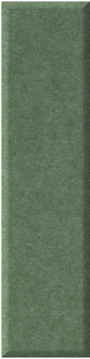 Vertical green shiplap tile with textured surface and subtle horizontal grooves.