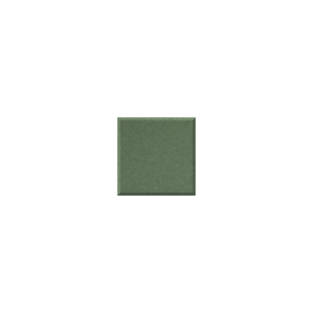 A square color swatch tile in a muted sage green shade, centered on a plain white background.