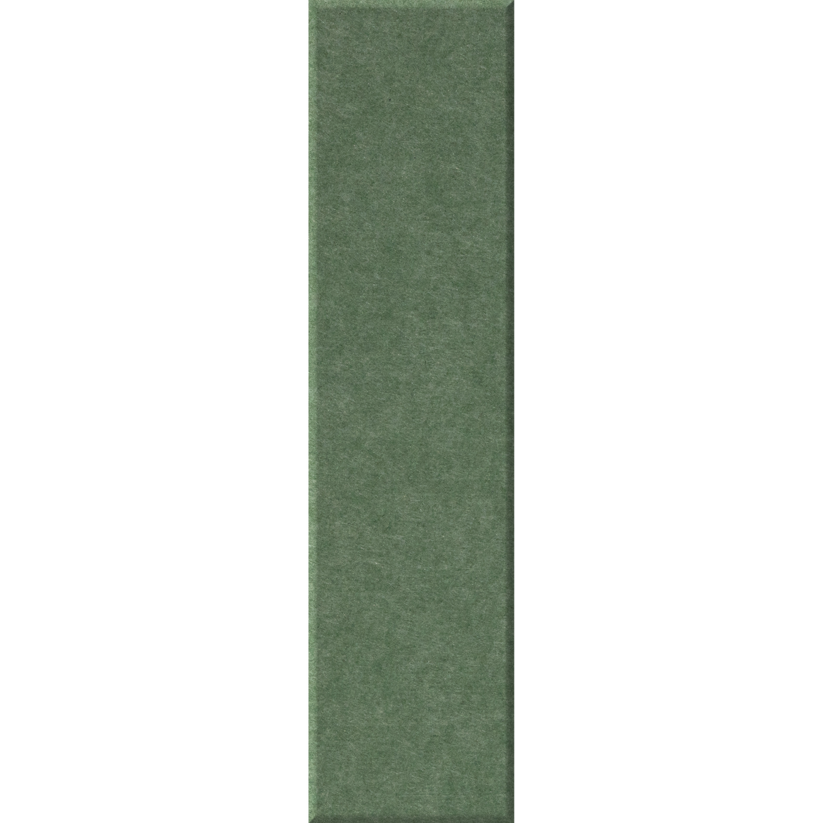 A vertical rectangular swatch of textured sage green material on a plain white background.