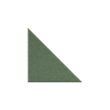 A solid sage green triangular color swatch tile on a plain white background.