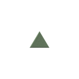 A small flat green triangle centered on a plain white background.