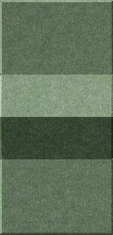 Four rectangular tiles in varying shades of green, arranged vertically with visible texture and subtle color gradation.