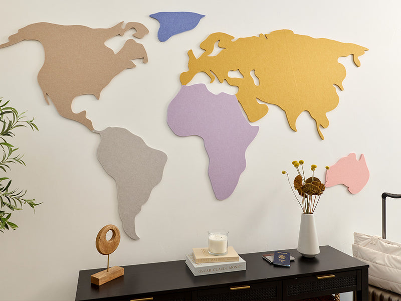 World Map Wall Art in Entryway