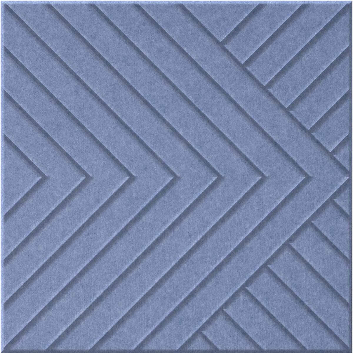 Periwinkle 9mm Engraved Converge felt sample with chevron grooves