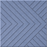 Periwinkle 9mm Engraved Converge felt sample with chevron grooves