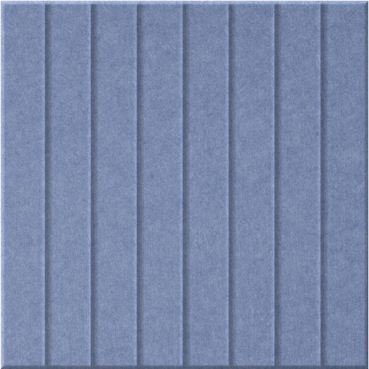 Periwinkle 9mm Engraved Parallel felt sample with straight vertical grooves