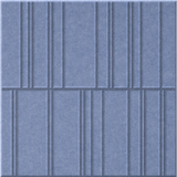 Periwinkle 9mm Engraved Offset felt sample with staggered vertical grooves