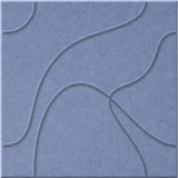 Periwinkle 9mm Engraved Topo felt sample with flowing topographic line grooves