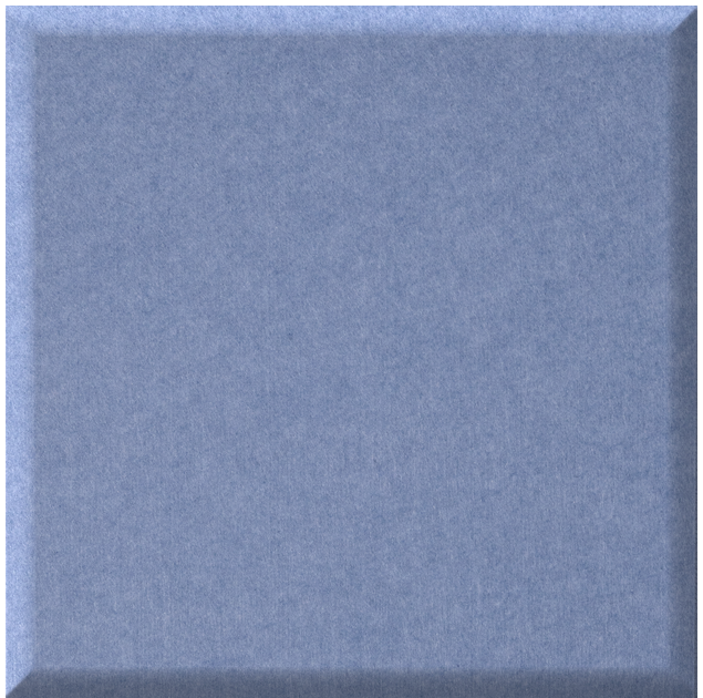 Blue quarter tile with beveled edge and matte finish.
