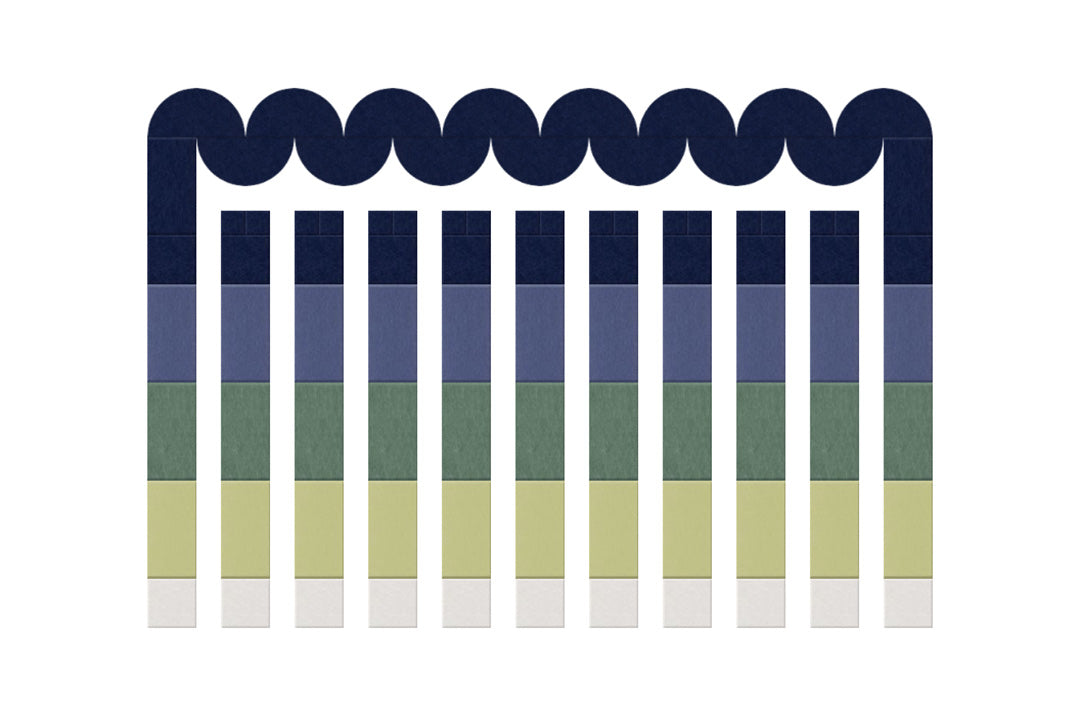 Multicolor Felt Right design made from sound-dampening acoustic felt panels