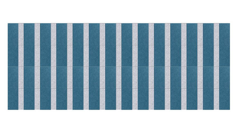Pinstripe Slate Blue Felt Right Design