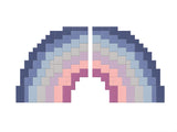 Gradient color swatch in shades of blue, purple, pink, and gray on a white background
