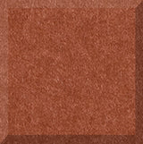 Terracotta tile with small pixelated diamond pattern surface texture.