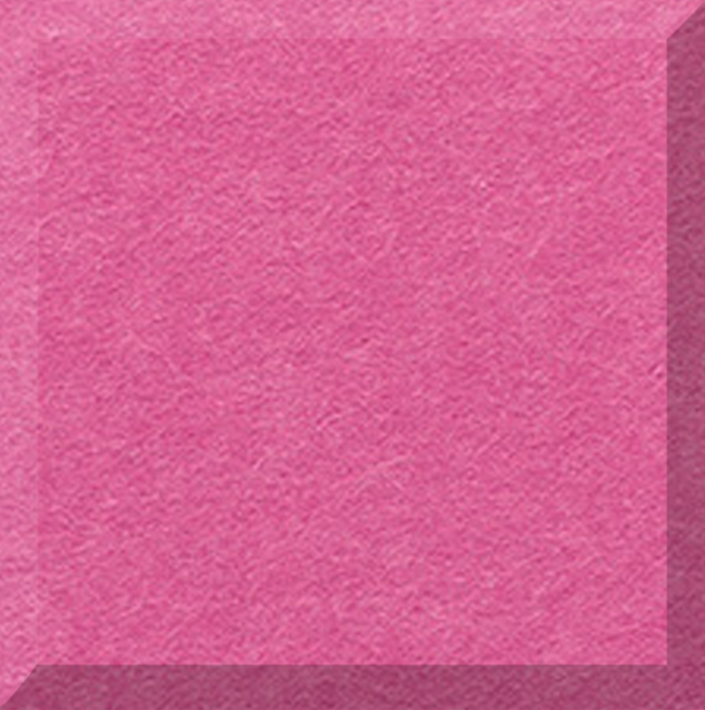 Hot Pink felt tile in a small square shape
