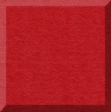 Red square tile with textured surface and beveled edges shown in three-dimensional perspective.