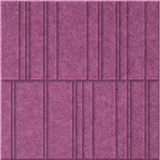 Plum 9mm Engraved Offset felt sample with staggered vertical grooves