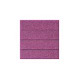 A square textured fabric swatch in a dusty magenta-purple color, featuring horizontal stitched stripes, centered on a plain white background.