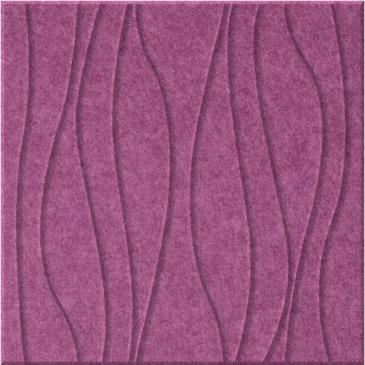 Plum 9mm Engraved River felt sample with wavy vertical grooves