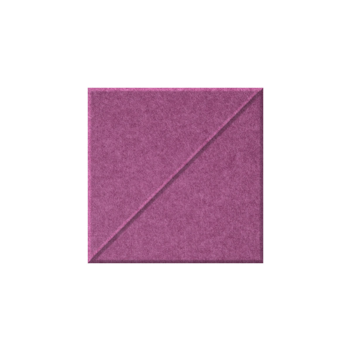 A square textured fabric or felt swatch in a dusty magenta-purple color, centered on a plain white background.