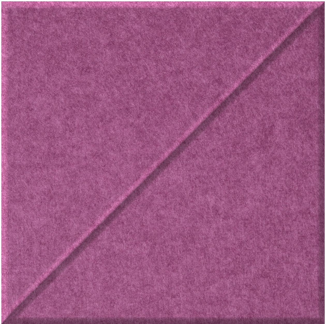 Magenta tile with diagonal slash design across surface.