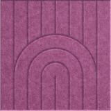 Plum 9mm Engraved Zen felt sample with nested arch grooves