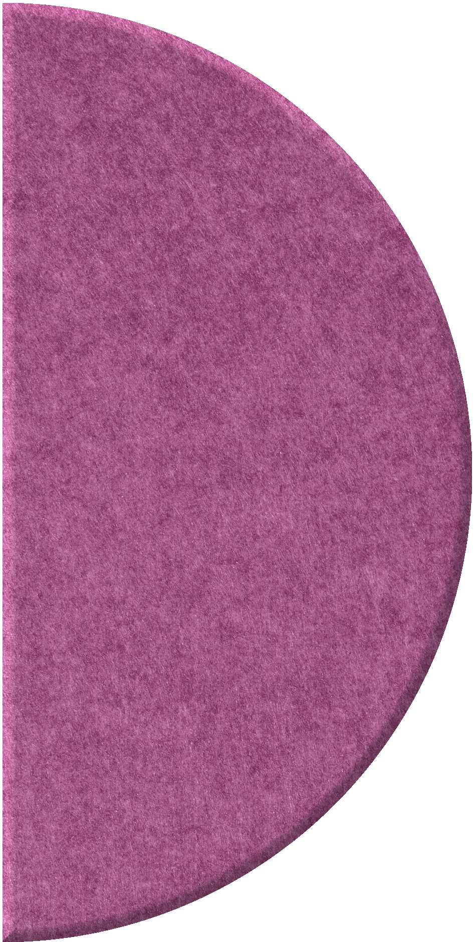 Half-circle tile with textured mauve surface and curved edge.