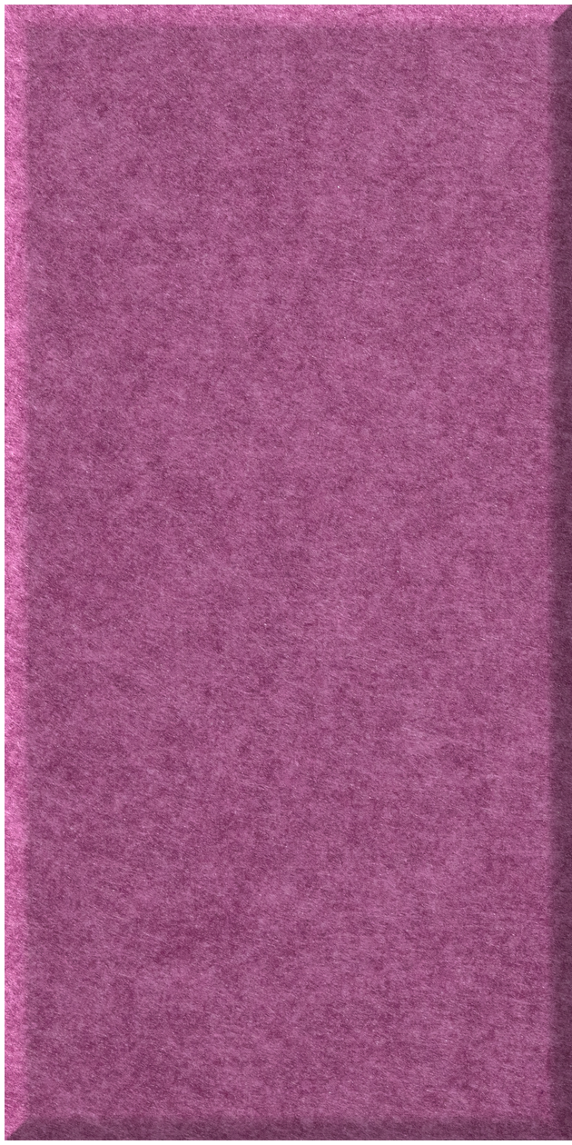 Magenta tile with textured matte surface and visible fold line down the center.