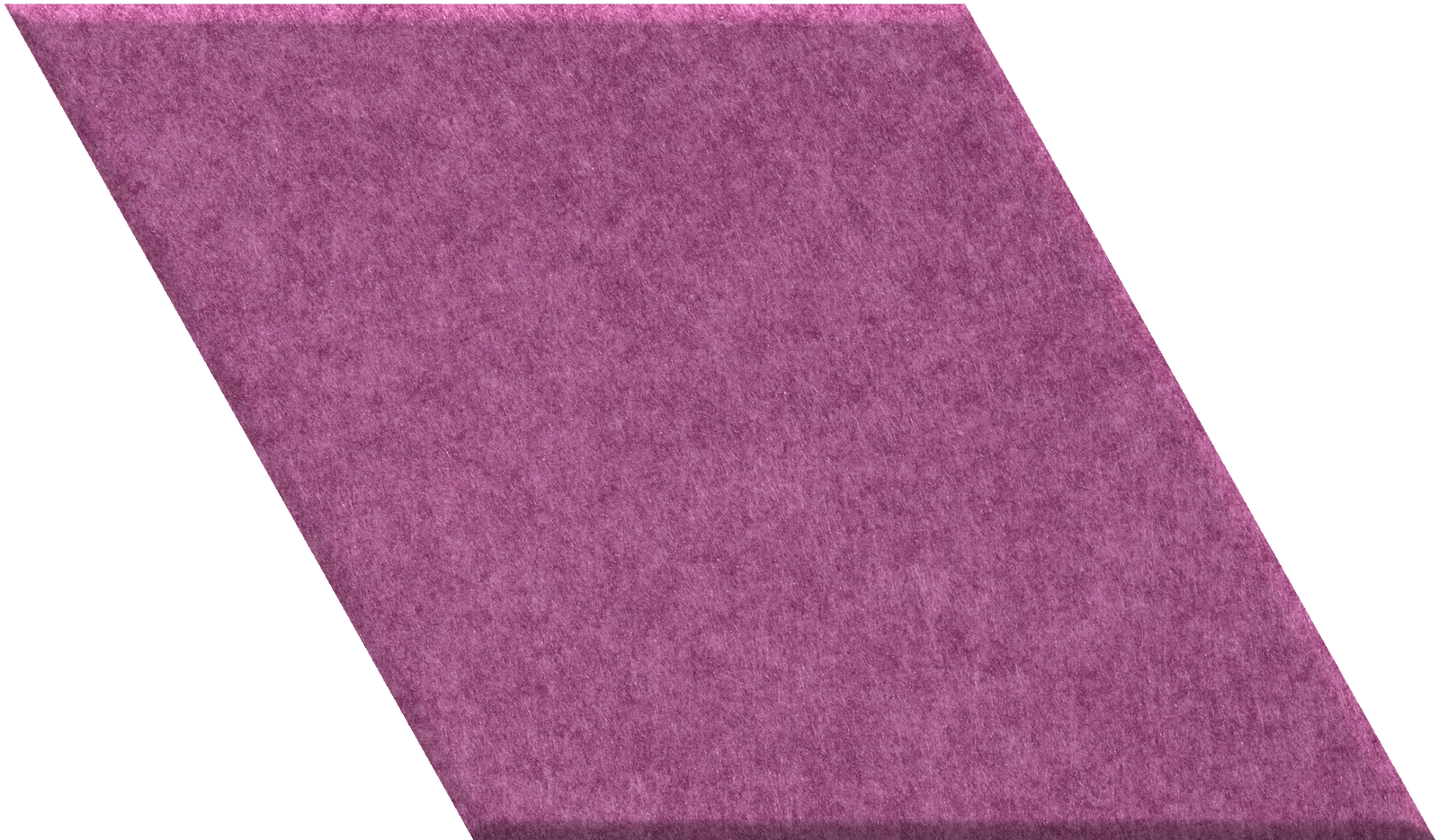 Large diamond-shaped tile in matte magenta with textured surface, angled view.
