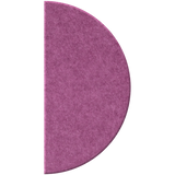 A semi-circular, half-dome shaped rug in a textured magenta-purple color, shown against a plain white background.