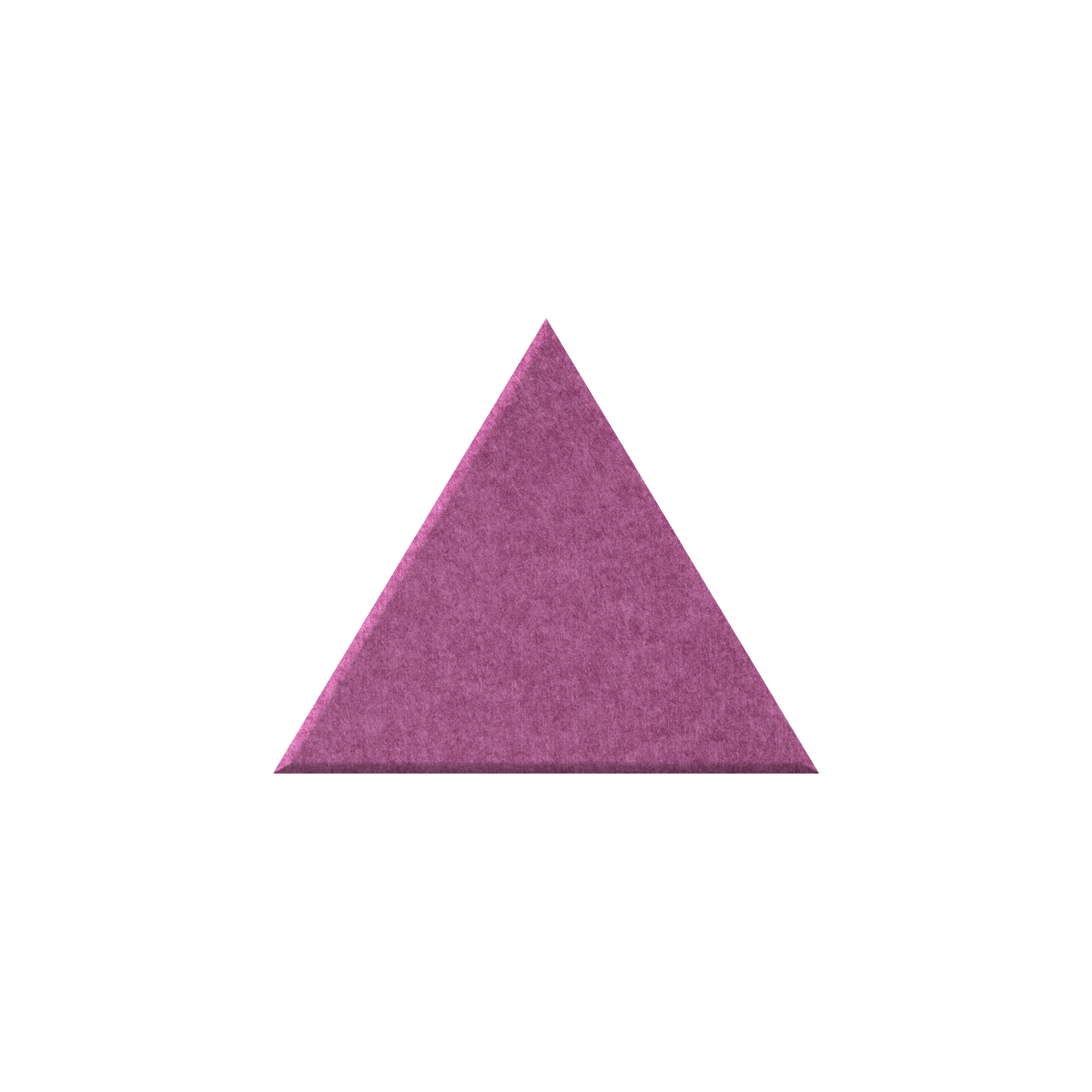 A single textured triangular makeup pan in a dusty mauve-purple shade, centered on a plain white background.
