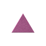 A single textured triangular makeup pan in a dusty mauve-purple shade, centered on a plain white background.