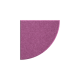 A quarter-circle felt patch in a dusty purple or mauve color, shown on a plain white background.