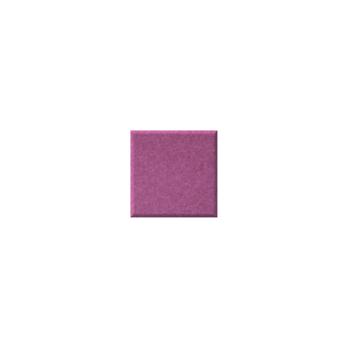 A square swatch of textured, metallic magenta-pink material centered on a solid white background.