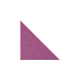 A textured, triangular fabric or felt swatch in a dusty magenta-purple color, shown on a plain white background.