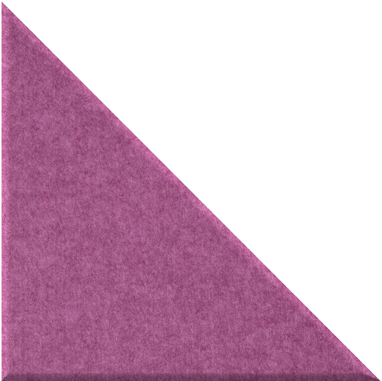 Purple right-angled triangular tile with a matte textured surface.