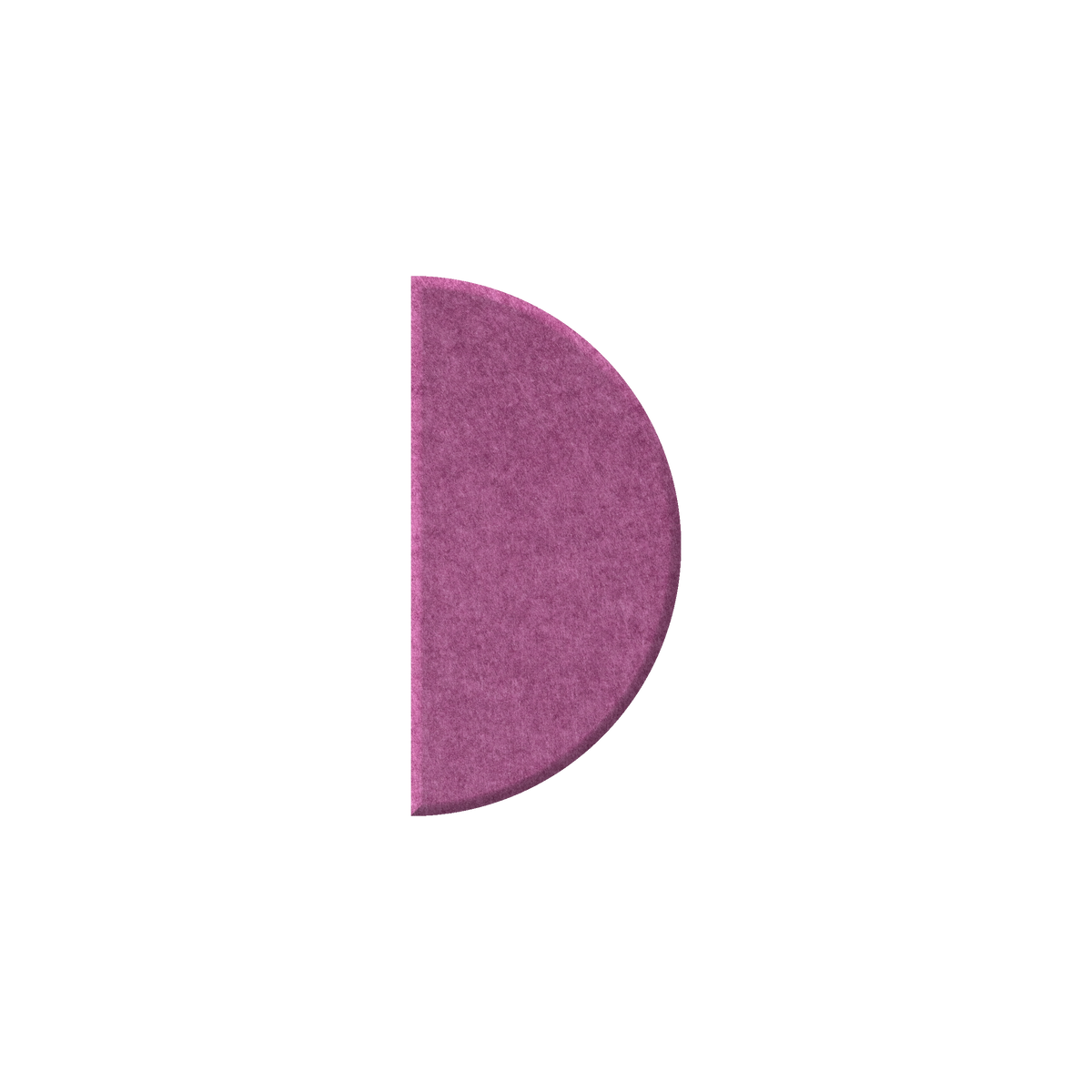 A single textured, semi-circular makeup pan in a dusty mauve-purple shade, centered on a plain white background.
