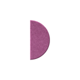 A single textured, semi-circular makeup pan in a dusty mauve-purple shade, centered on a plain white background.