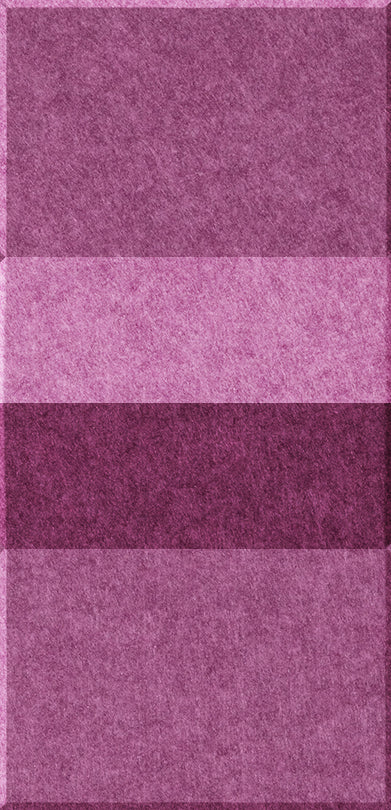 Four rectangular tiles in varying shades of pink and burgundy with textured surfaces arranged vertically.